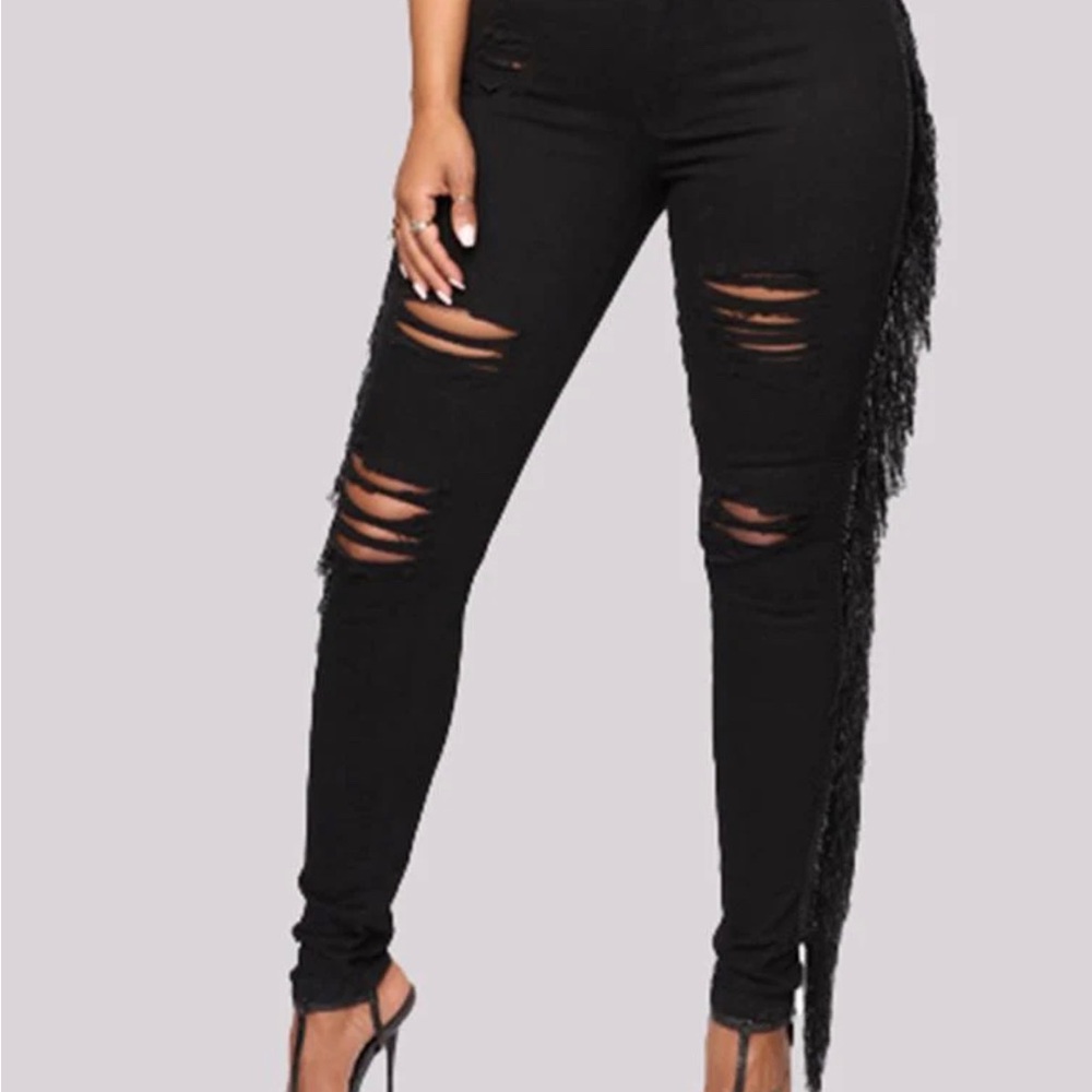 brand new black fashion nova jeans never been worn to small size womens 7